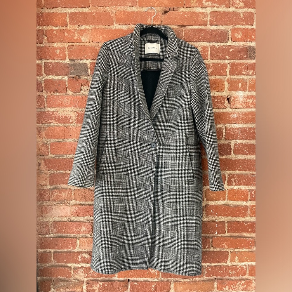 Babaton Sted-man Plaid Italian Wool Coat